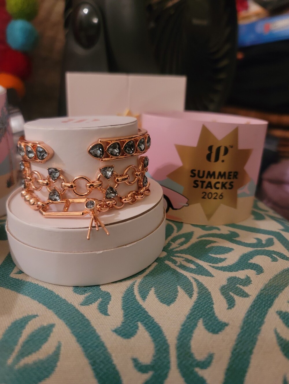 NWT- 2026 Summer Stacks- Stargazer Society. Rose Gold Stackable Bracelet Set